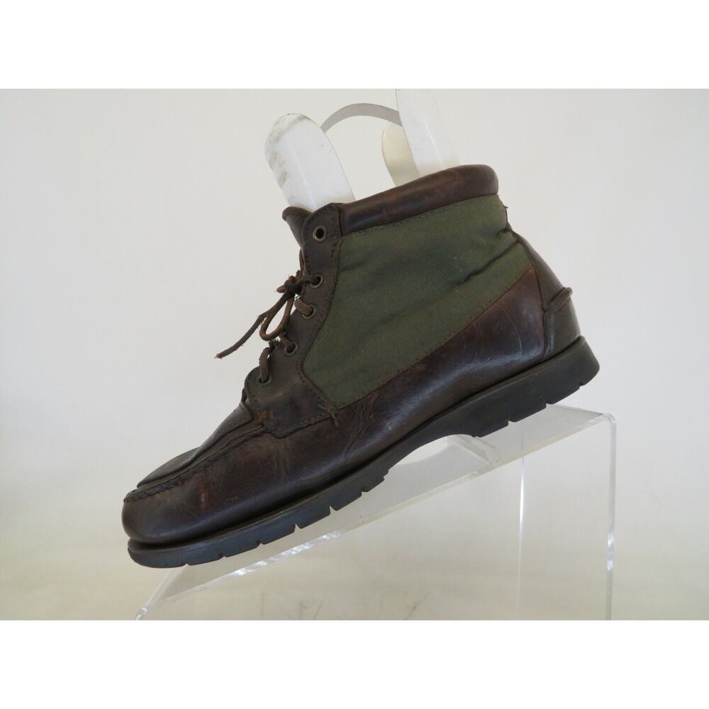 Timberland Womens Brown Leather Laces Moc Toe Casual Boots Bootie Size 9.5 M - Picture 2 of 10